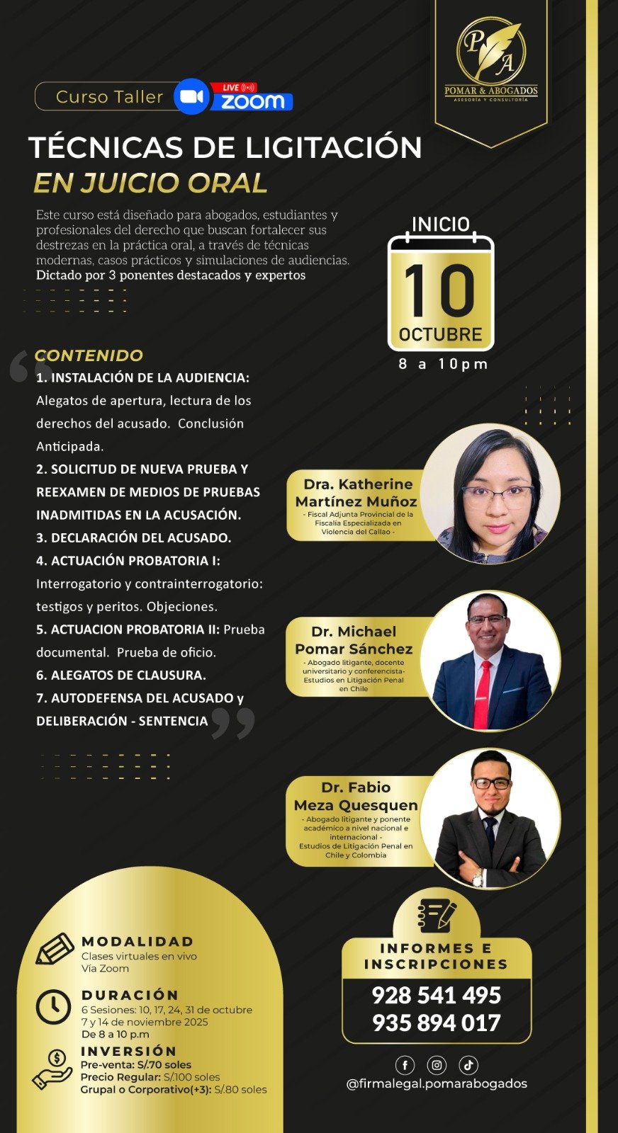 Curso Taller: Técnicas de Litigación en Juicio Oral